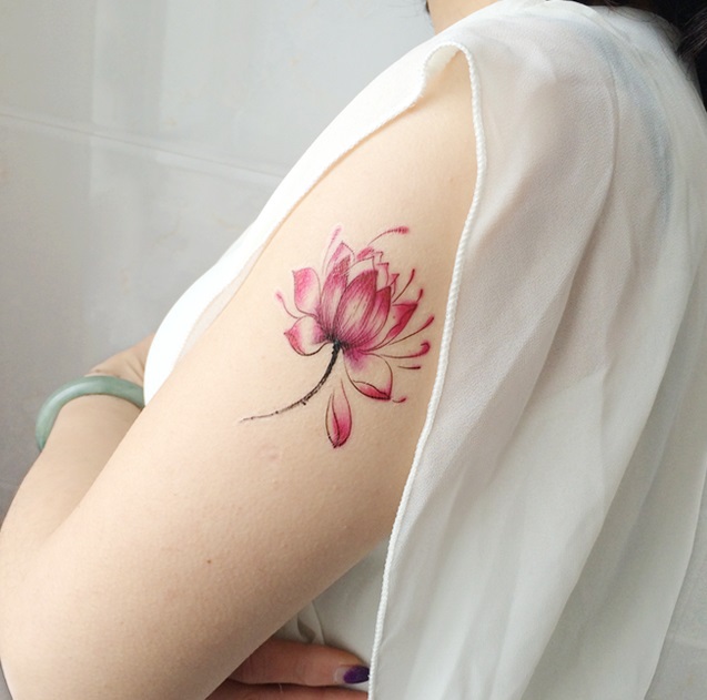Hình Xăm Tattoo Hoa Sen Đẹp