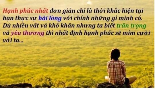 Chùm status về niềm vui hạnh phúc trong cuộc sống